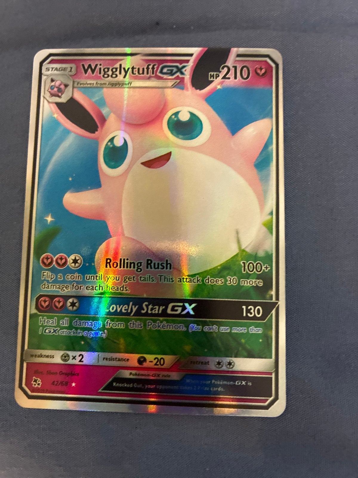 Wigglytuff GX Pokémon Kaart - Zo goed als nieuw, Ophalen of Verzenden, Zo goed als nieuw, Losse kaart, Foil