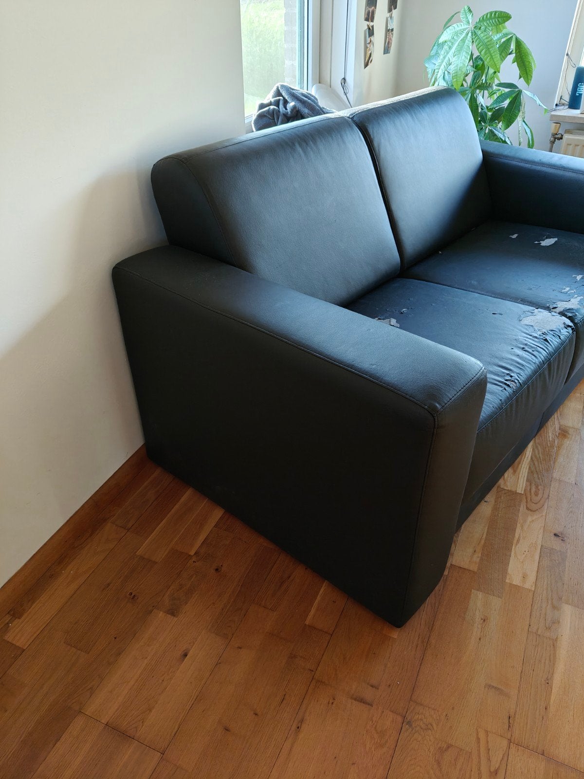 2-zits bank van kunstleer, Ophalen, Overige materialen, Gebruikt, 150 tot 200 cm