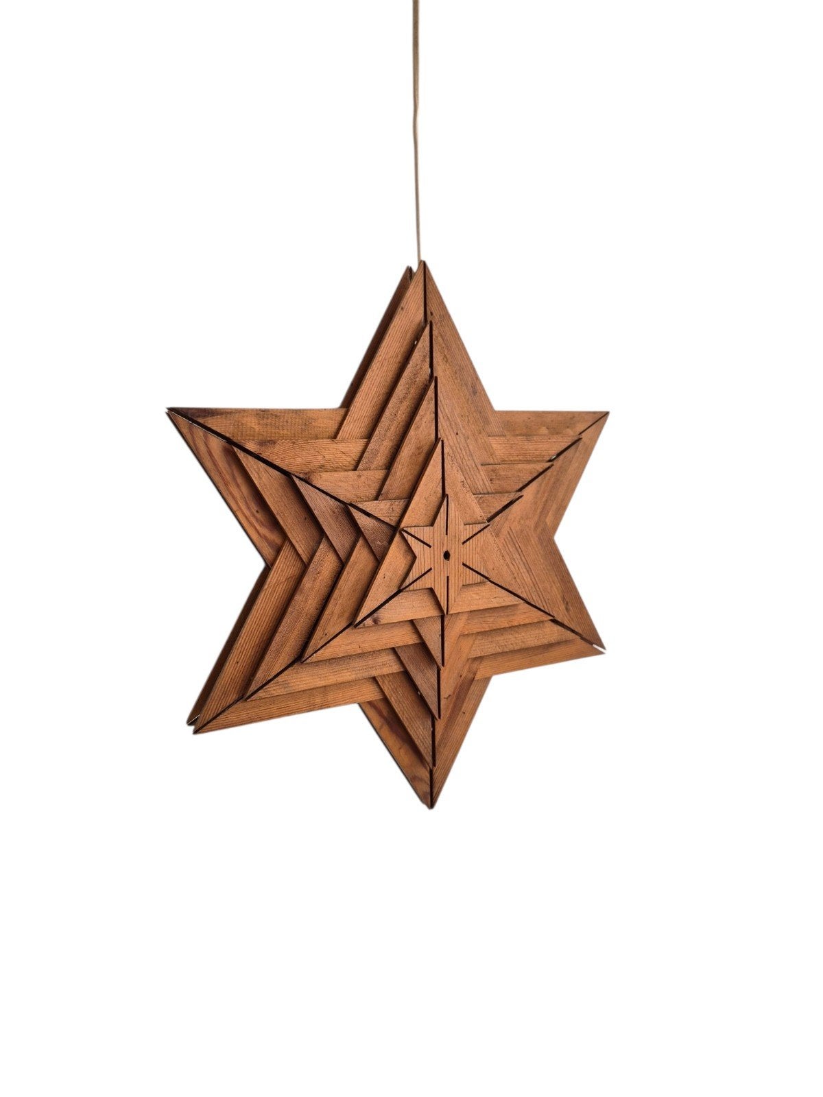 Vintage Viking houten kerstster met verlichting, Diversen, Gebruikt, Viking, Onbekend, Ophalen of Verzenden