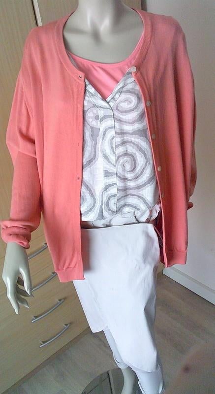 Peter Hahn vest koraal/ peach Tasmanian Wool vest maat 48, Verzenden, Gedragen, Maat 46/48 (XL) of groter, Overige kleuren