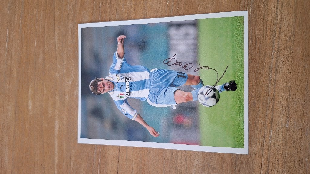 Foto 20x25 cm met handtekening; Pavel Nedved # Lazio Roma, Ophalen of Verzenden, Nieuw, Buitenlandse clubs, Overige typen