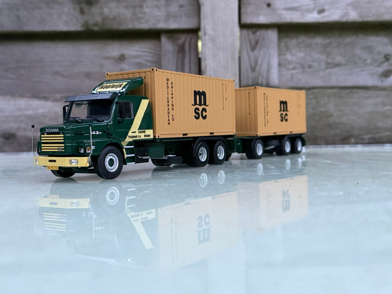 Scania 3-serie (143h 450) T3 Torpedo 6x2 boogie, Hobby en Vrije tijd, Modelauto's | 1:50, Ophalen of Verzenden, Zo goed als nieuw