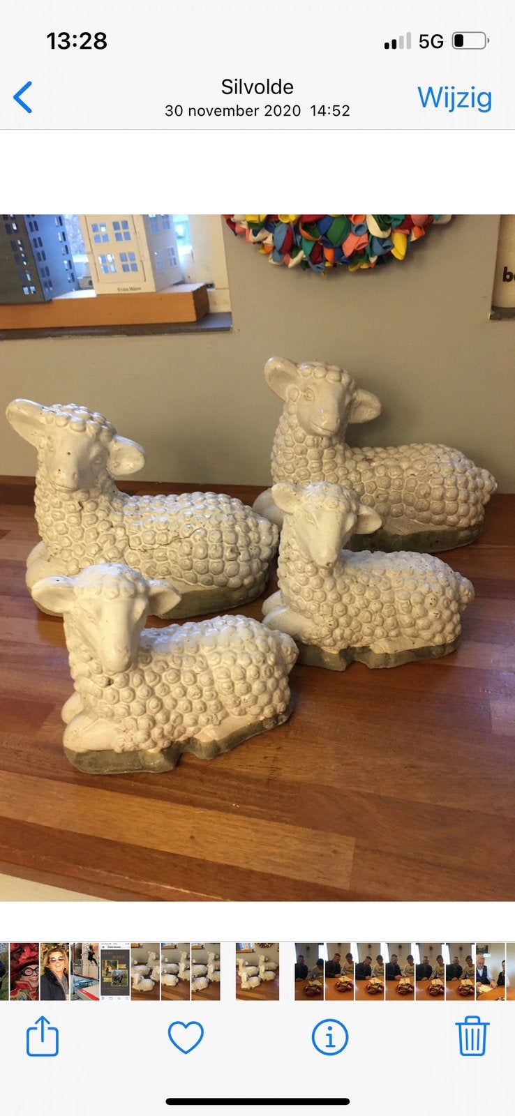 Set 4 grote zware schapen, Ophalen, Zo goed als nieuw