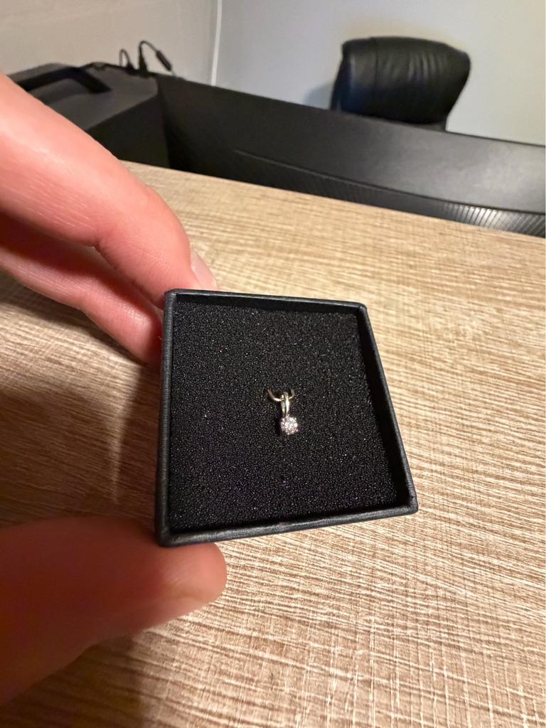 ACTIE: identieke Zeeman 0.1 karaat LabGrown Diamanten Hanger, Overige merken, Ophalen of Verzenden, Zo goed als nieuw, Goud