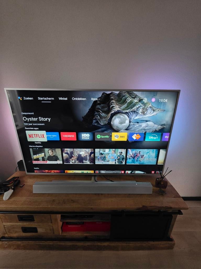 Philips Ambilight UHD HDR+ LED TV 58 inch smart tv soundbar, Audio, Tv en Foto, Televisies, Ophalen, Philips, 50 Hz, 100 cm of meer