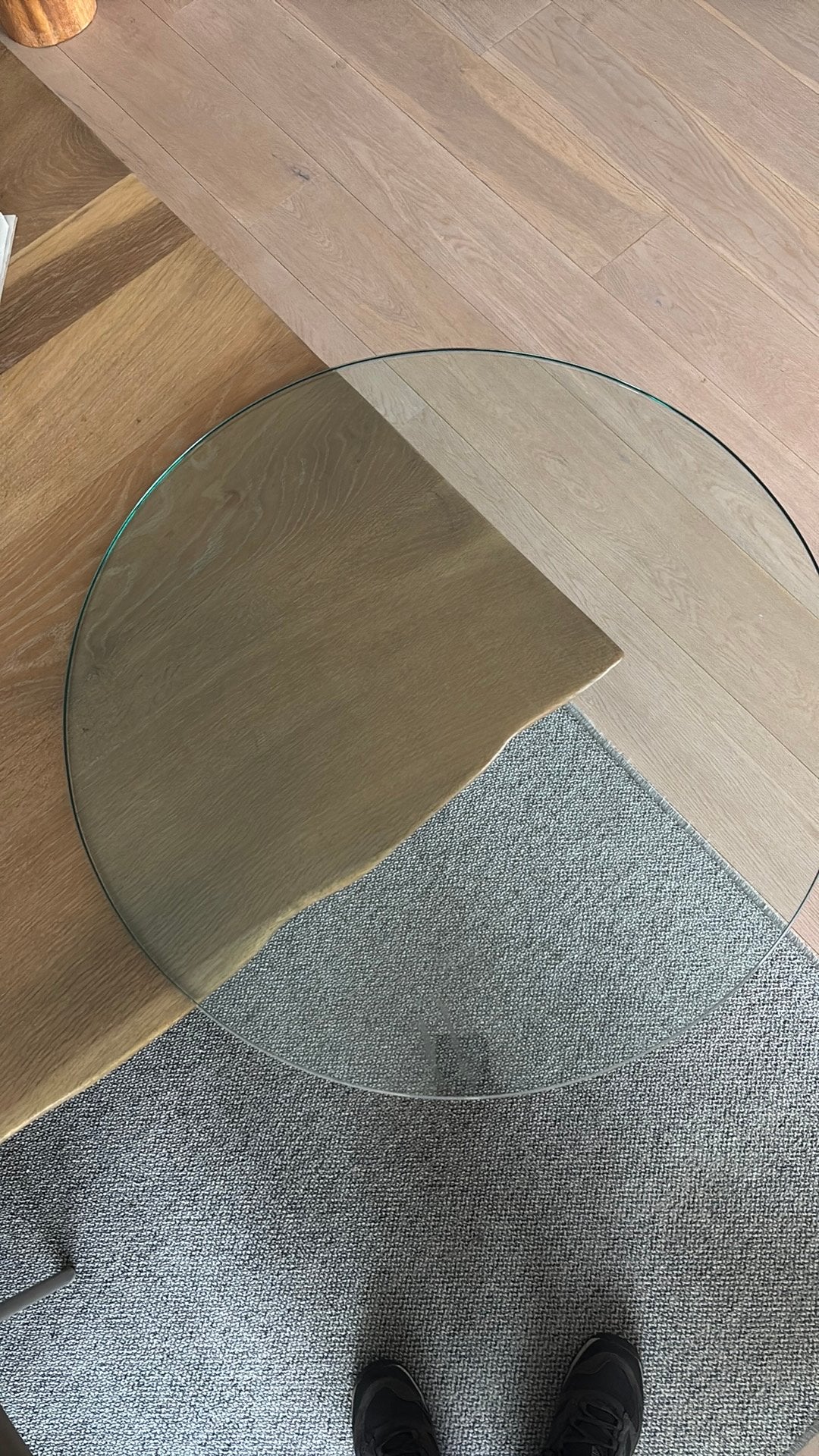 Tafelblad glas rond 65 cm dikte 12 mm, Minder dan 55 cm, Rond, Ophalen, 45 tot 60 cm