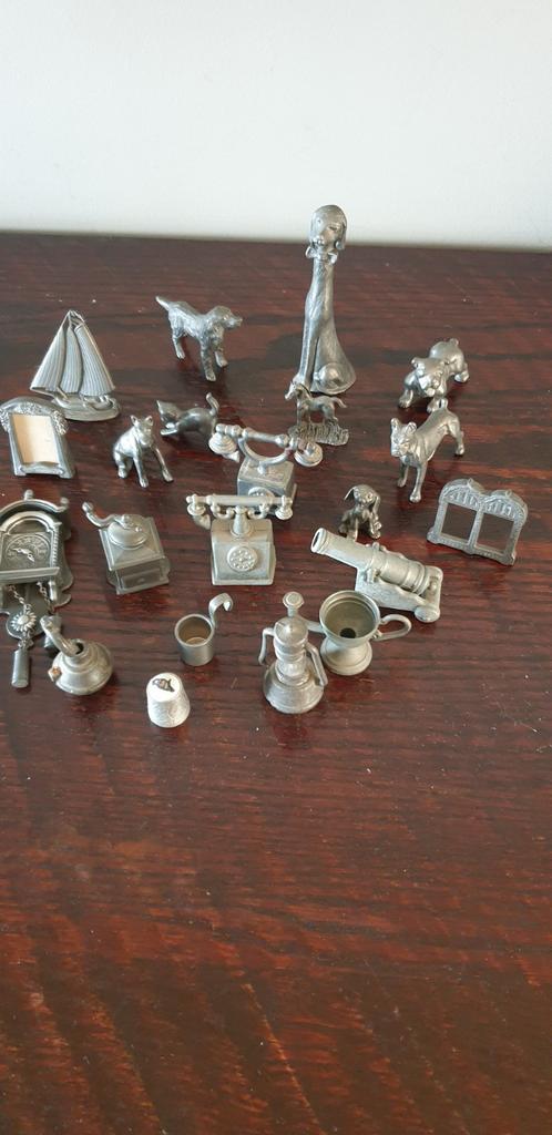 Verzameling van tinnen miniatuur dingetjes, Ophalen of Verzenden