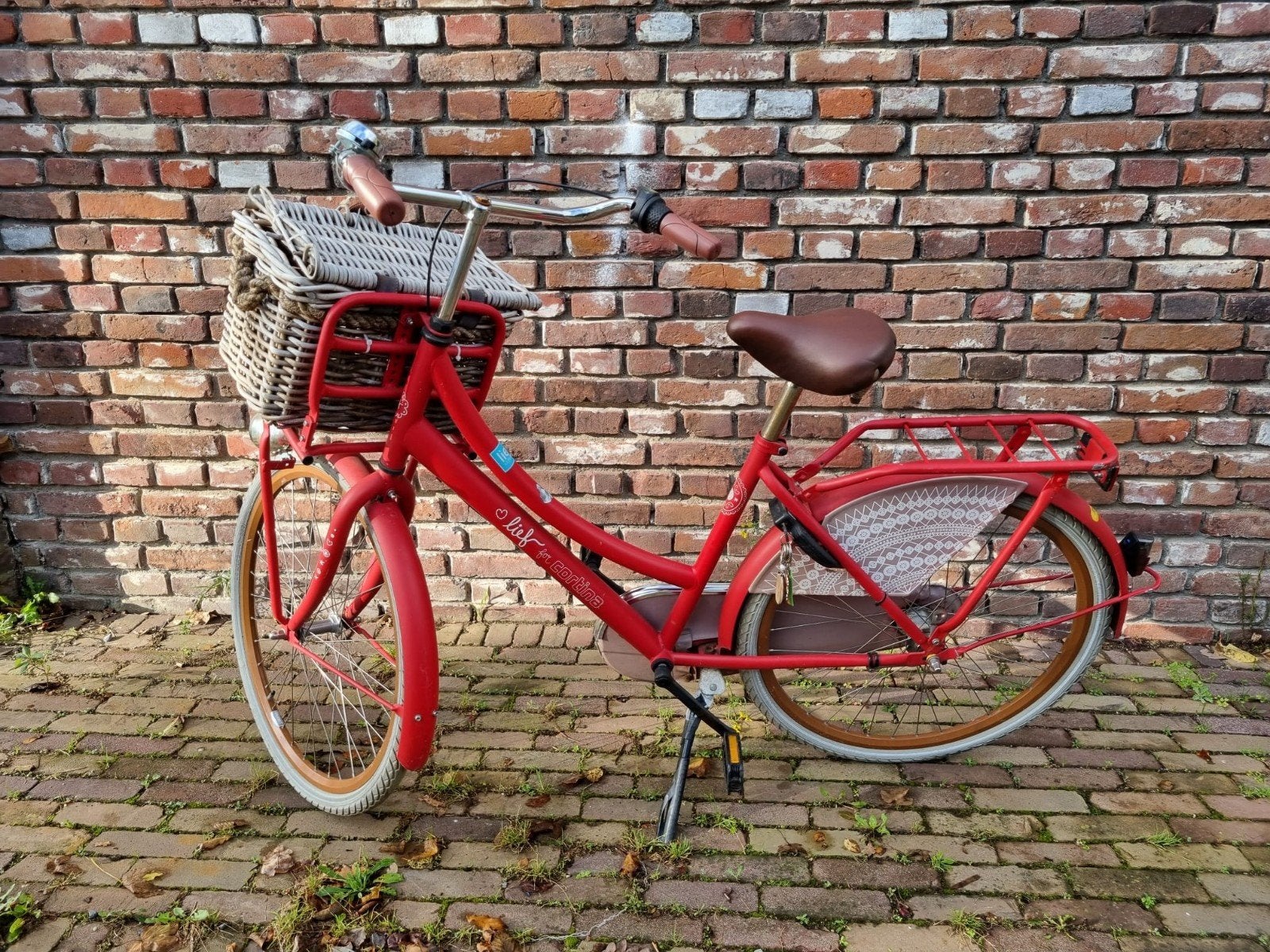 Cortina Lief Meisjesfiets Transporter 26 inch, Fietsen en Brommers, Terugtraprem, Gebruikt, Versnellingen, Cortina