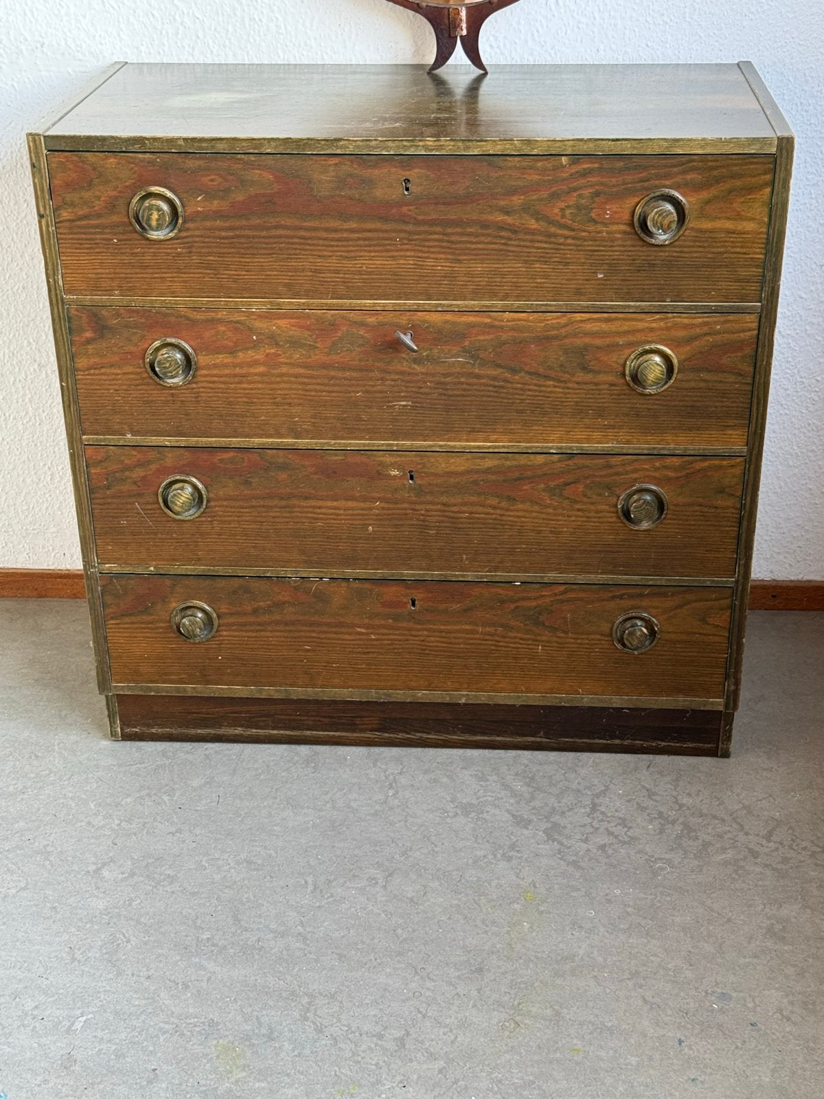 Vintage houten ladekast, Antiek en Kunst, Antiek | Meubels | Kasten, Ophalen