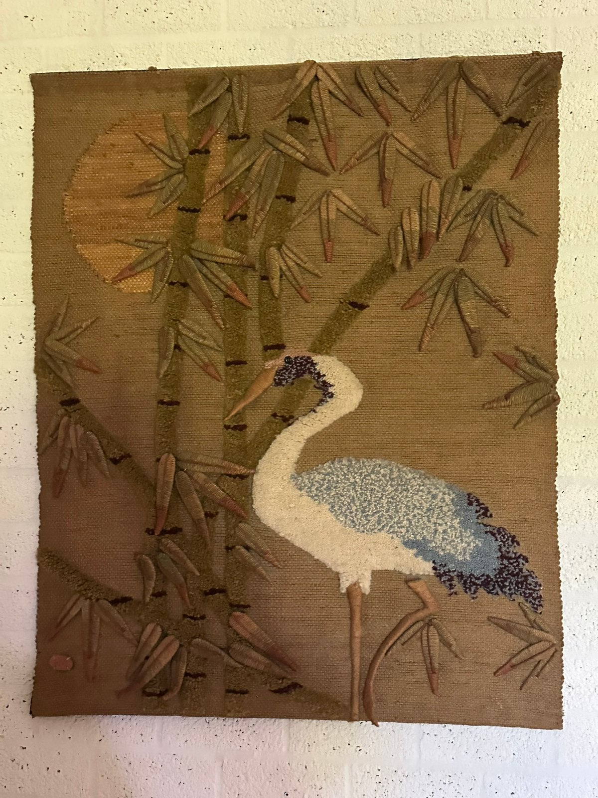 Jute wandkleed (jaren 90), Ophalen of Verzenden, Rond, 100 tot 150 cm, 50 tot 100 cm