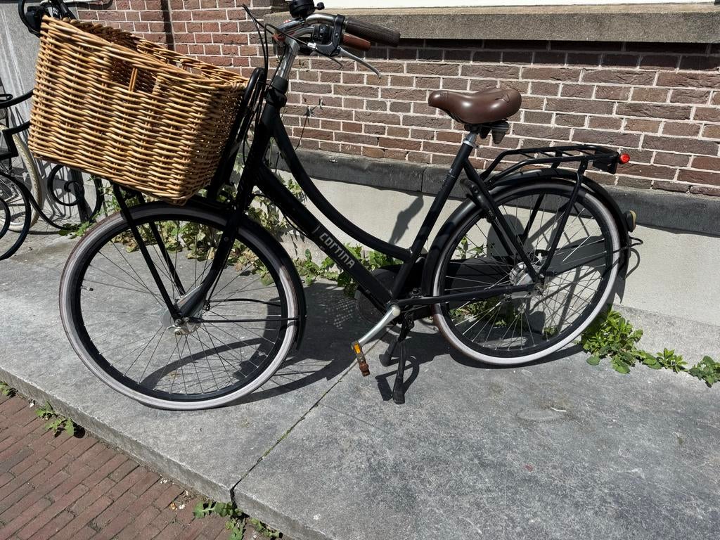 Cortina U4 Transportfiets met rieten mand - 7 versnellingen, Fietsen en Brommers, Fietsen | Dames | Damesfietsen, Gebruikt, Versnellingen