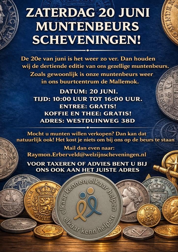 Muntenbeurs Scheveningen, Ophalen of Verzenden, Zilver