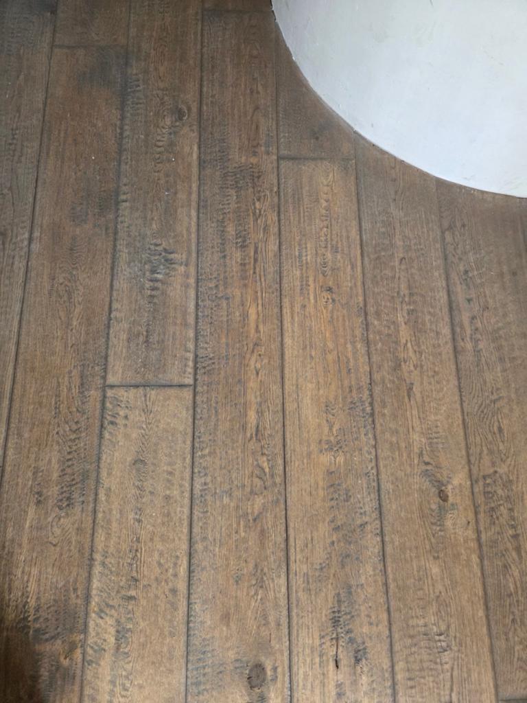+/- 40m2 Eiken lamelparket handgeschaafd, Gebruikt, 10 m² of meer, 10 tot 30 cm, Hout