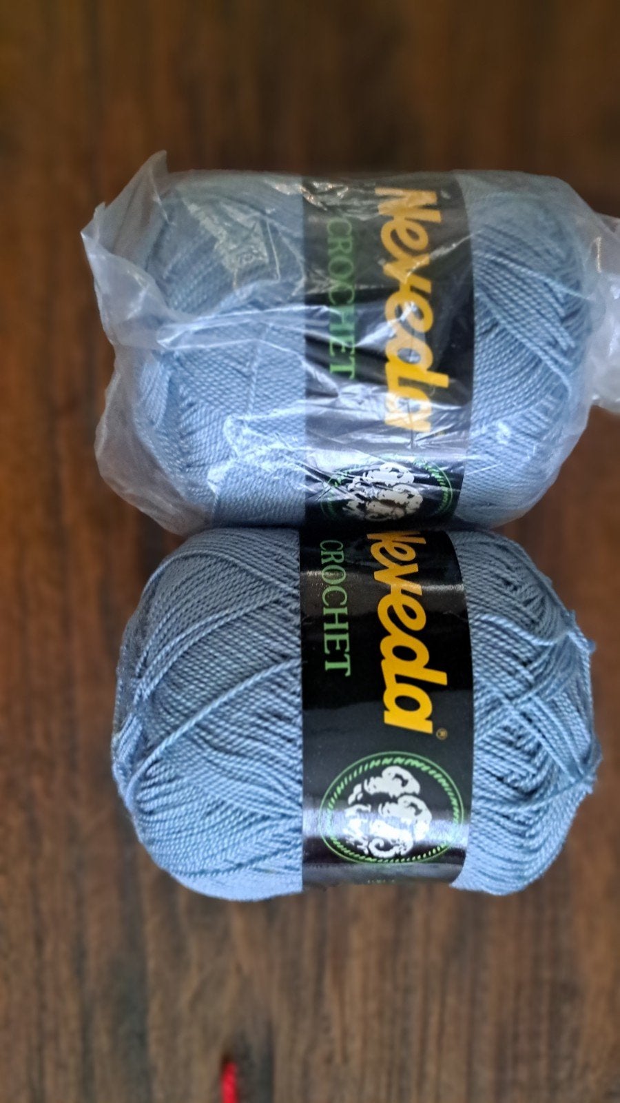 Neveda Crochet garen - 2 bollen blauw, Hobby en Vrije tijd, Breien en Haken, Ophalen of Verzenden, Zo goed als nieuw, Breien of Haken