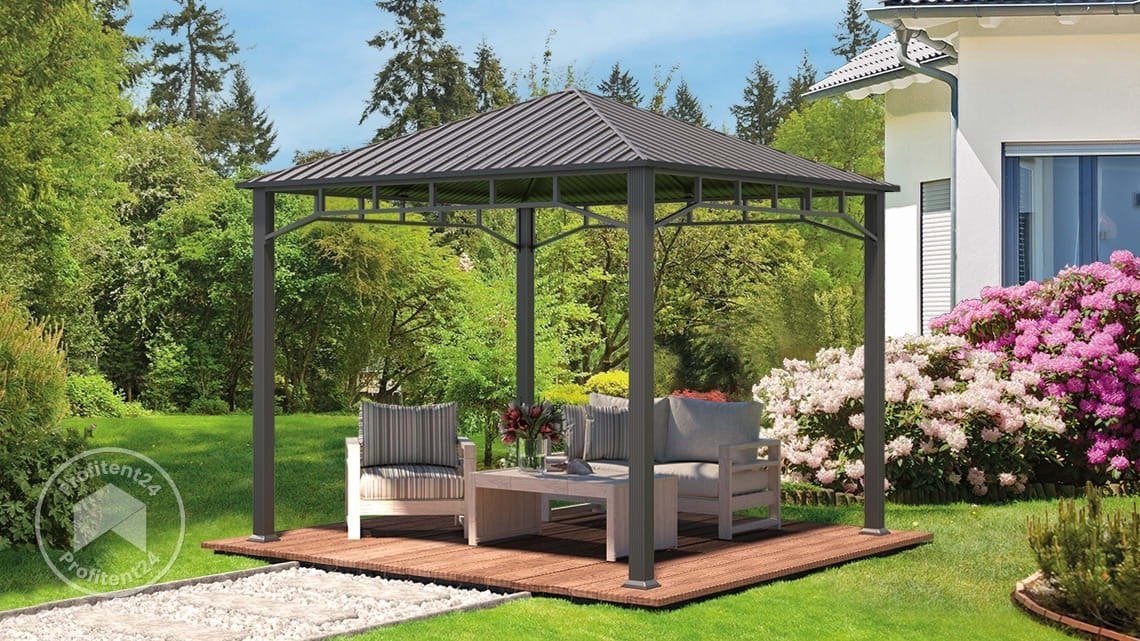 Sunset Superior Paviljoen - 3x3m Tuinpaviljoen, Ophalen of Verzenden, Nieuw, Tuinpaviljoen