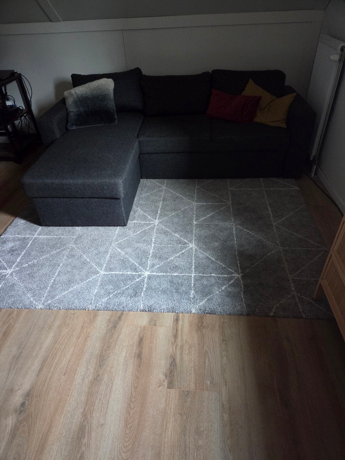Modern grijs vloerkleed 160x230cm, Ophalen, Gebruikt, 150 tot 200 cm, 200 cm of meer