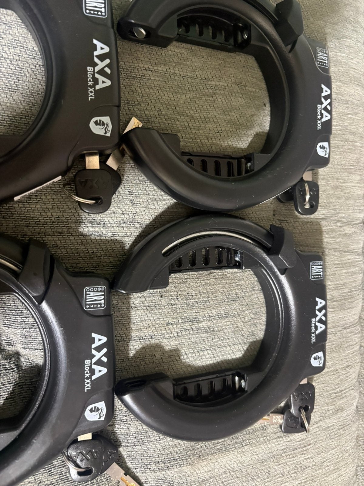 Ringslot AXA block xxl met spatbordbevestiging ART** zwart, Ophalen of Verzenden, Nieuw, Ringslot