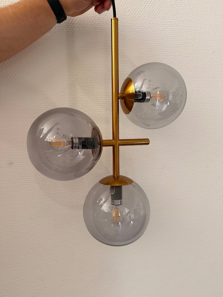 Goudkleurige bollen lamp, Ophalen, Zo goed als nieuw
