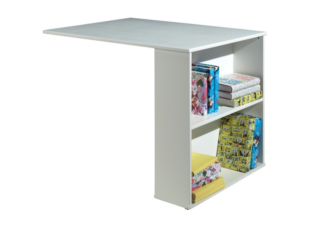 Scott halfhoogslaper met bureau en boekenkast - 90x200 - Wit, Huis en Inrichting, Niet ingevuld, Niet ingevuld, Niet ingevuld