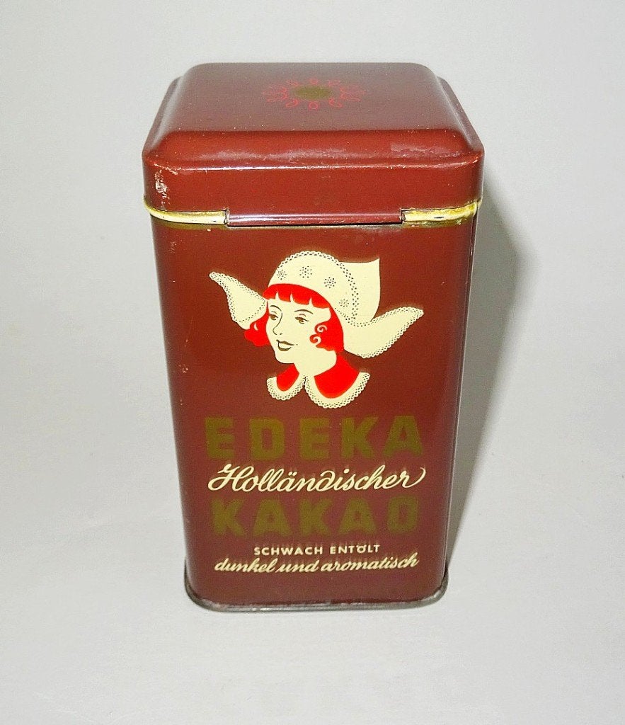 Blik Edeka Hollandse cacao met molen, Ophalen of Verzenden, Zo goed als nieuw, Overige