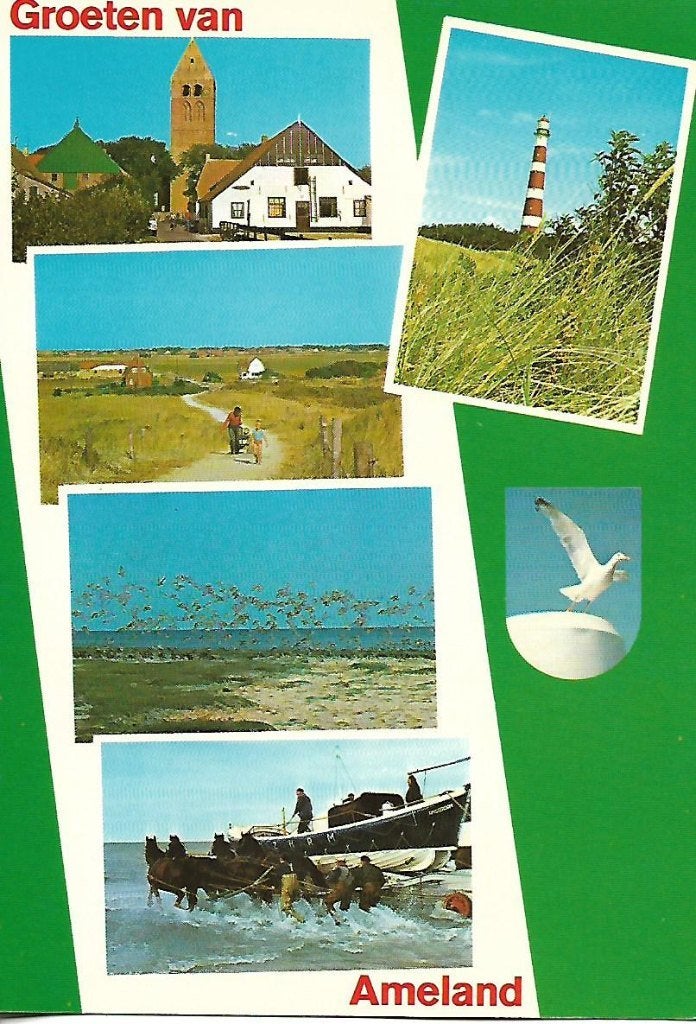 Ameland- -5-luik., Verzenden, 1980 tot heden, Gelopen, Waddeneilanden