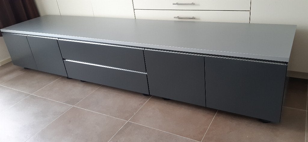 Interlübke CUBE meubel-dressoir + 2 bijbehorende wandplanken, Ophalen, Gebruikt, Met deur(en), 300 cm of meer