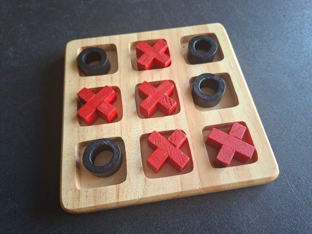 boter kaas en eieren spel hout Mokum tic-tac-toe, Een of twee spelers, Ophalen, Zo goed als nieuw