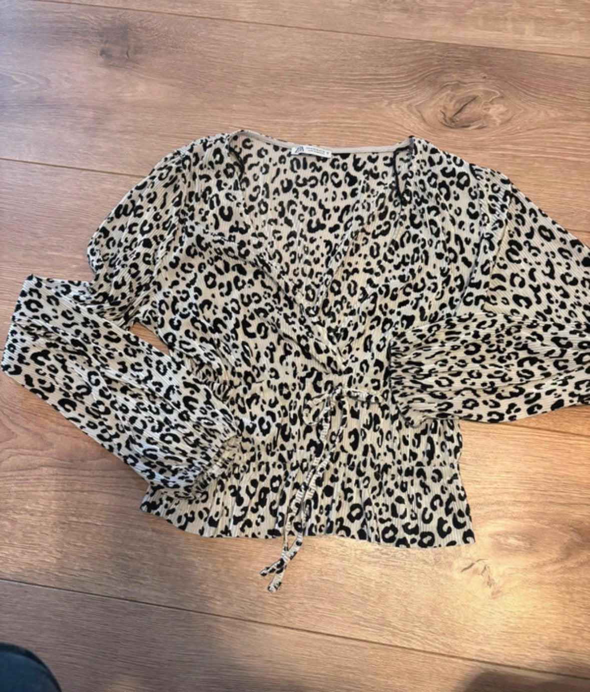 Blouse panter M, Ophalen of Verzenden, Zo goed als nieuw, Bruin, Lange mouw