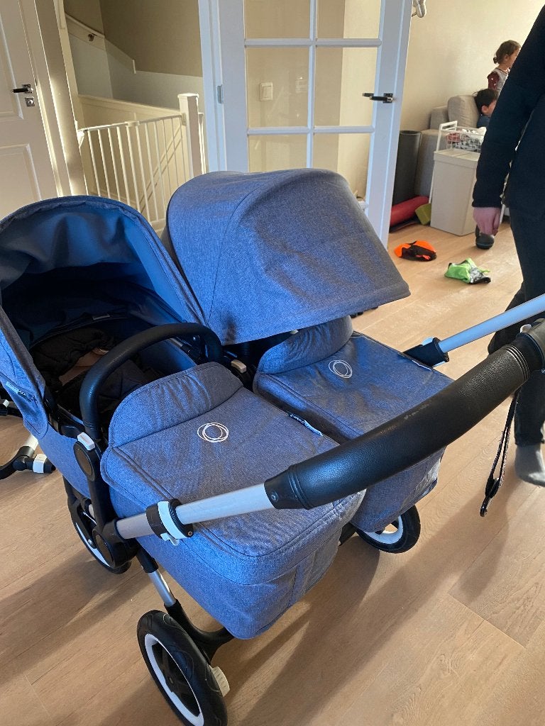 Bugaboo donkey duo - tweelin kinderwagen, Gebruikt, Bugaboo, Verstelbare duwstang, Ophalen