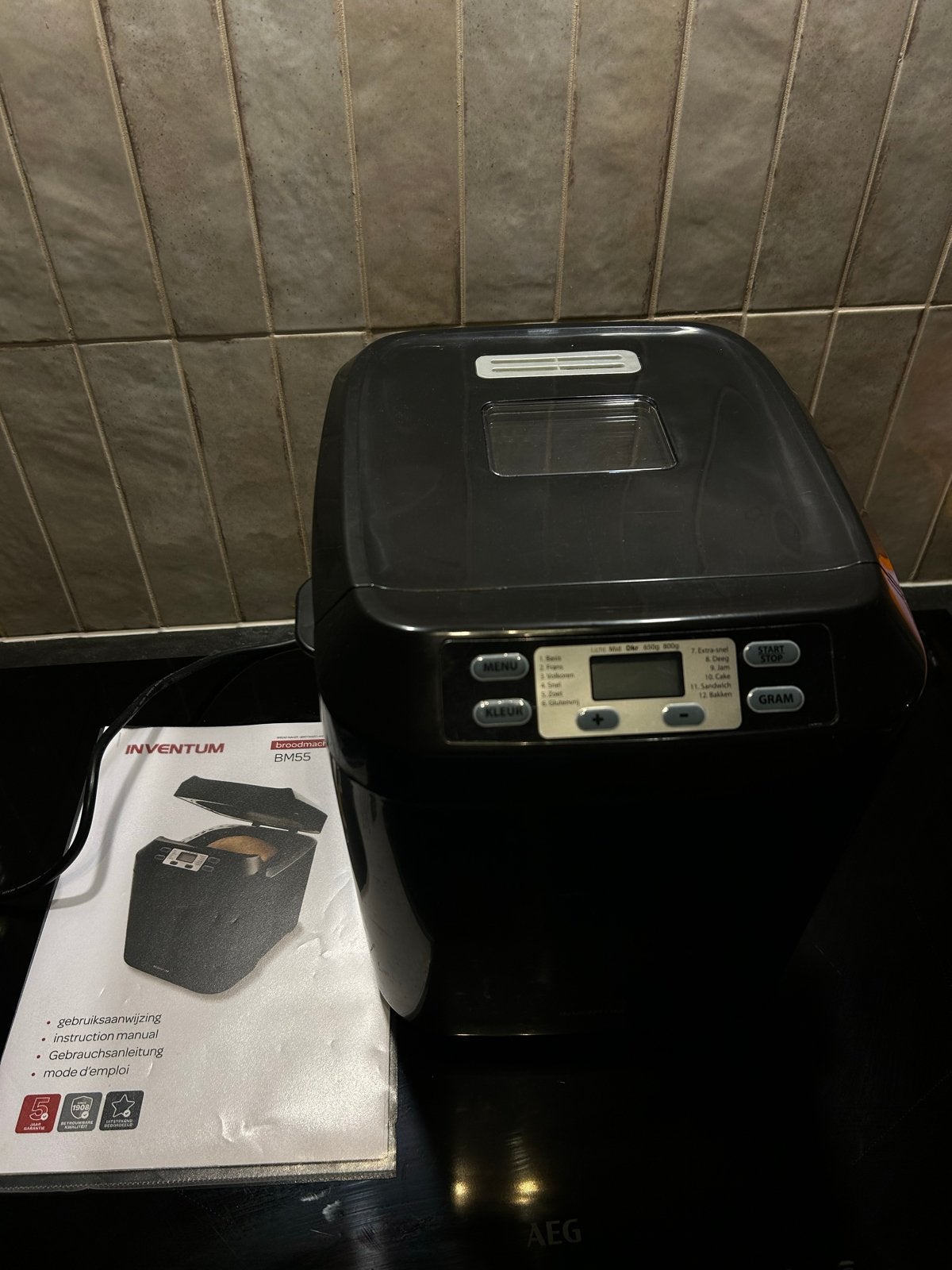 Inventum BM55 Broodbakmachine, Witgoed en Apparatuur, Met timer, 800 tot 1200 gram deeg, Ophalen of Verzenden, Zo goed als nieuw