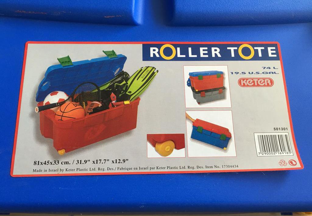 Grote Keter opbergbox met wieltjes, Tuin en Terras, Bergingen en Tuinkasten, Ophalen of Verzenden, Zo goed als nieuw, Kunststof