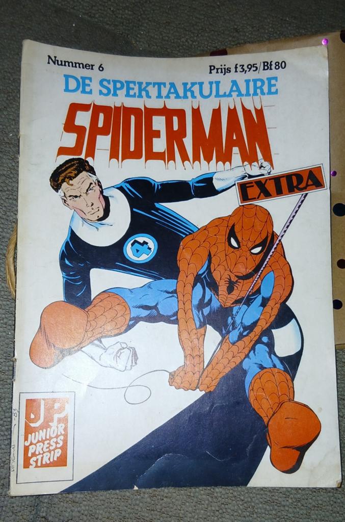 Vintage Stripboek de spectaculaire Spiderman, Ophalen of Verzenden, Superheld, Gebruikt, Boek of Spel