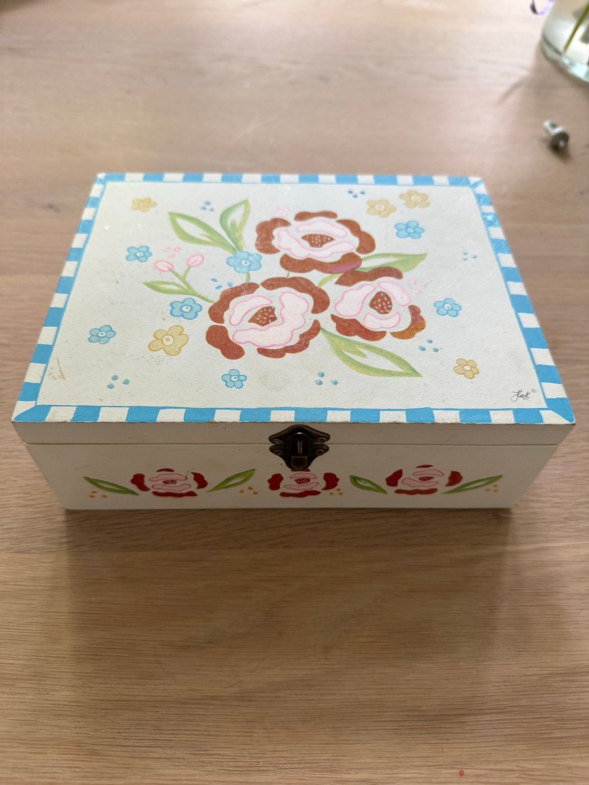 Decoratieve theedoos met bloemenprint, Ophalen, Minder dan 50 cm, Zo goed als nieuw, 5 – 50
