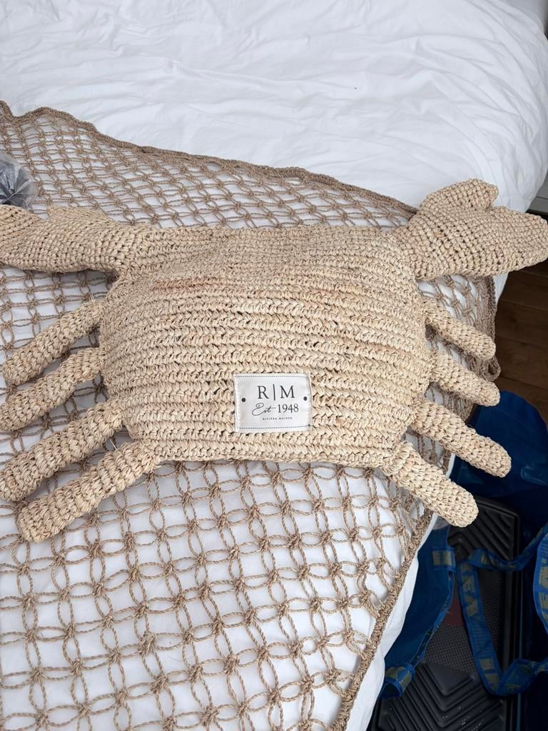 Riviera maison crab kussen, Ophalen of Verzenden, Zo goed als nieuw