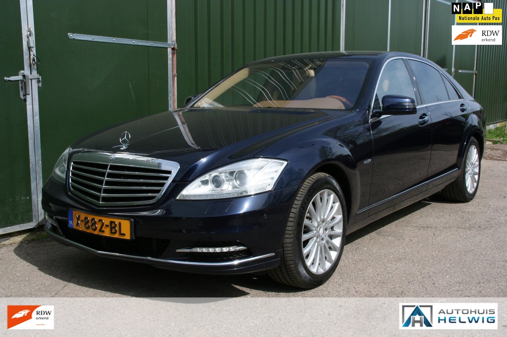 Mercedes-Benz S-klasse 500 Lang Prestige Plus, 1e EIGENAAR D, Euro 5, Gebruikt, Blauw, 120 €/maand