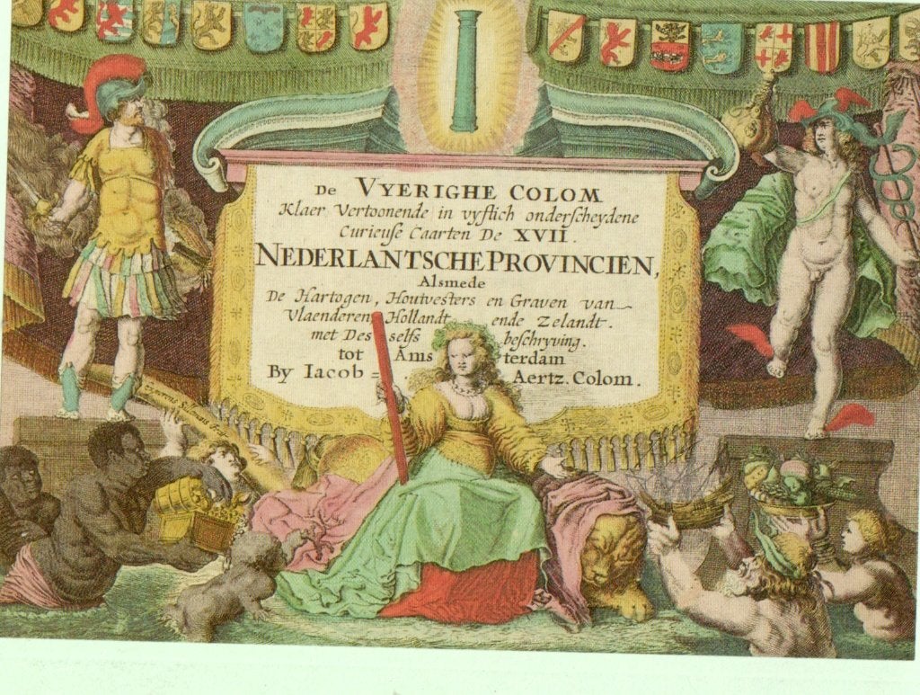 De Vyerige Colom - Atlas verthonende de 17 Ned.Provintiën, Ophalen of Verzenden, Gelezen