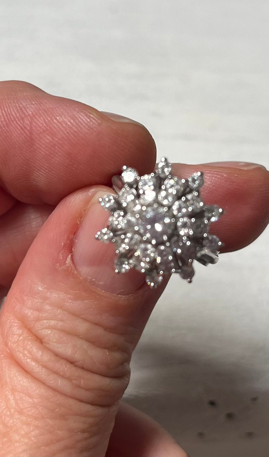 Entourage ring goud diamant 31 briljanten, Sieraden, Tassen en Uiterlijk, Ringen, Ophalen, Wit, Dame, Goud