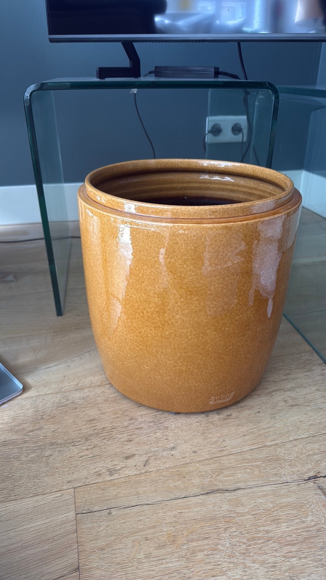 Serax Tabor bloempot / sierpot – oranje, Ophalen, Rond, Zo goed als nieuw, Aardewerk