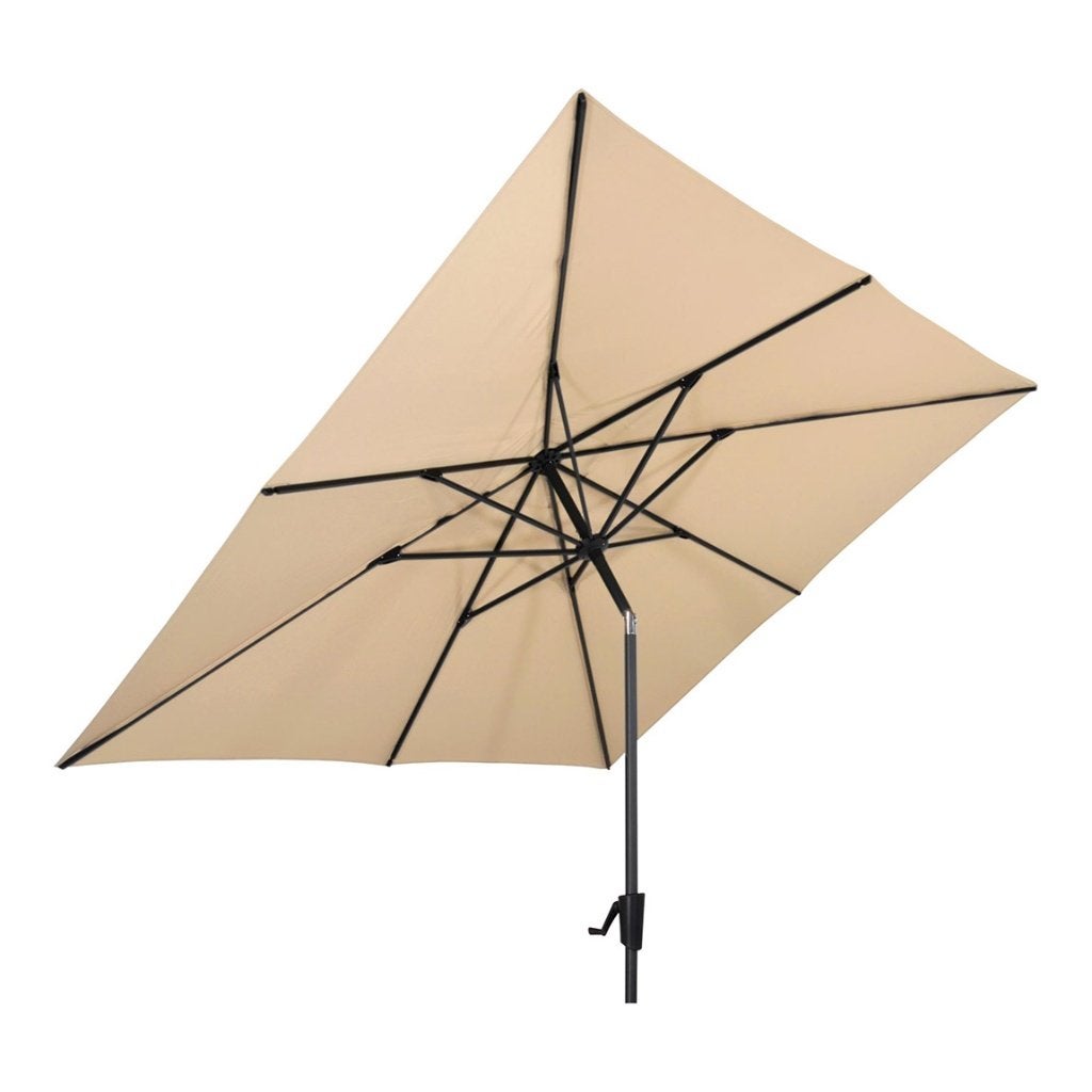Parasol vierkant met molen ecru, Kantelbaar, Nieuw, Stokparasol, 2 tot 3 meter