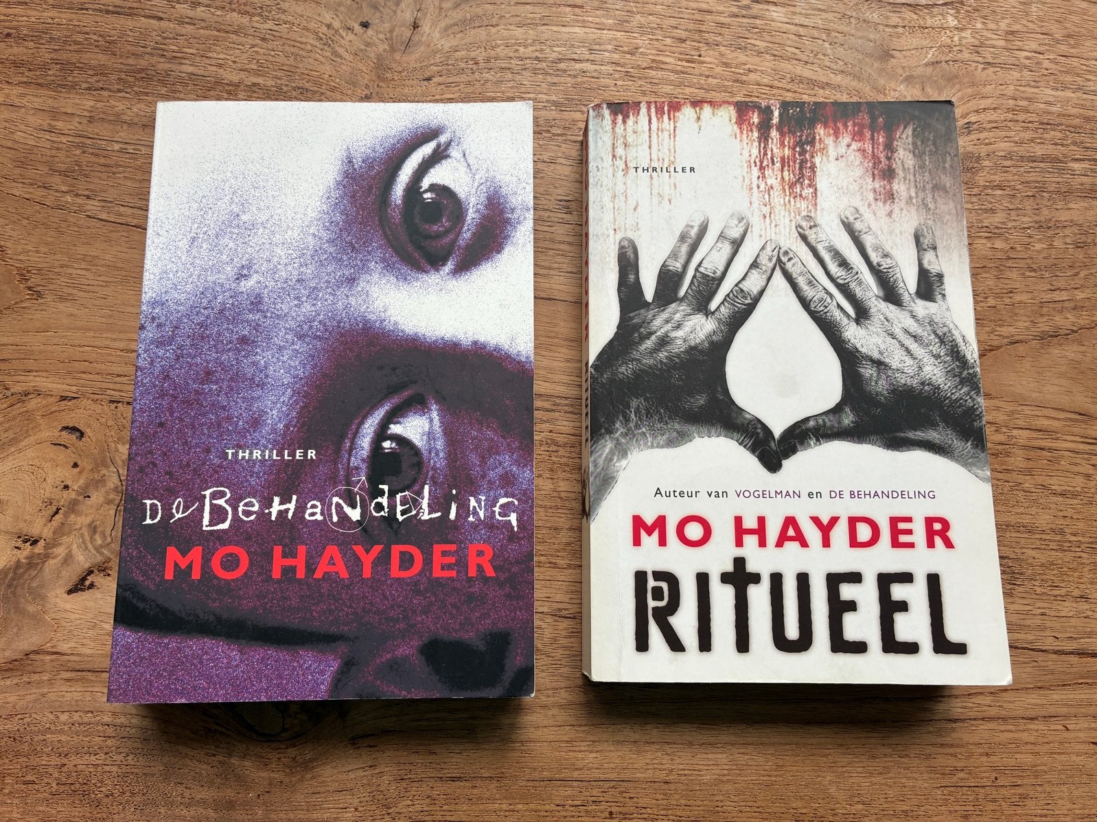 2x Mo Hayder: De Behandeling & Ritueel 4,- per stuk, Ophalen of Verzenden, Gelezen, Europa overig