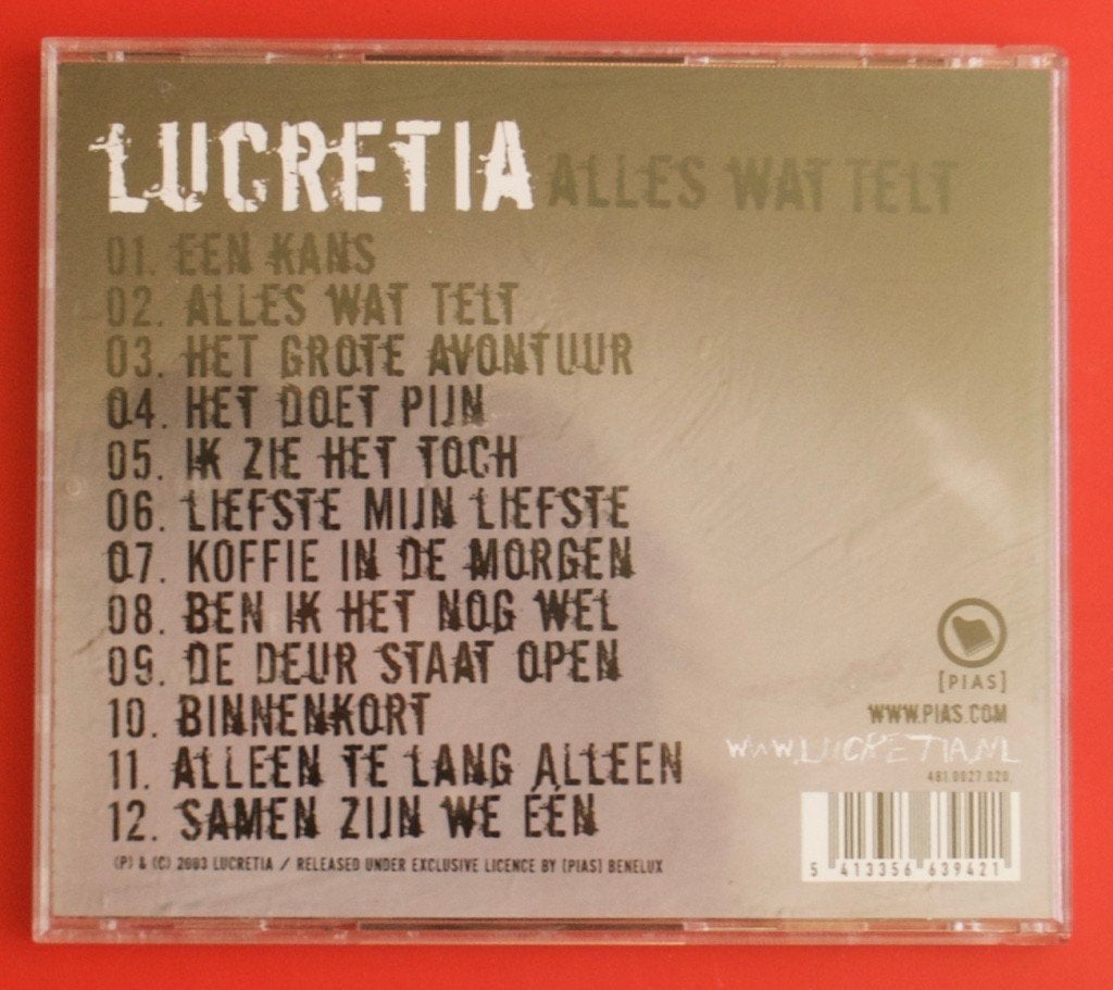cd Lucretia van der Vloot Alles wat telt uit 2003 Een kans, Ophalen of Verzenden, Gebruikt, Overige genres