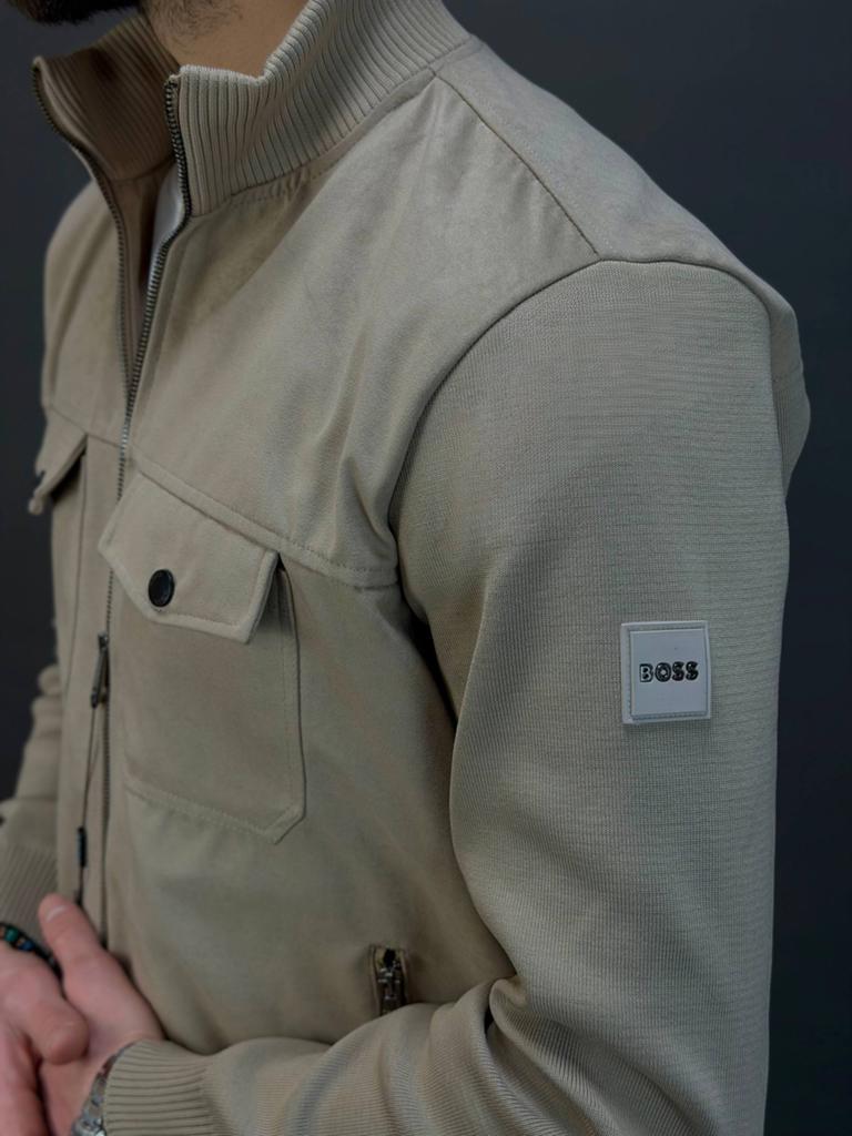 Stijlvol BOSS Herenjack - Beige/Zandkleurig, Ophalen of Verzenden, Zo goed als nieuw, Beige