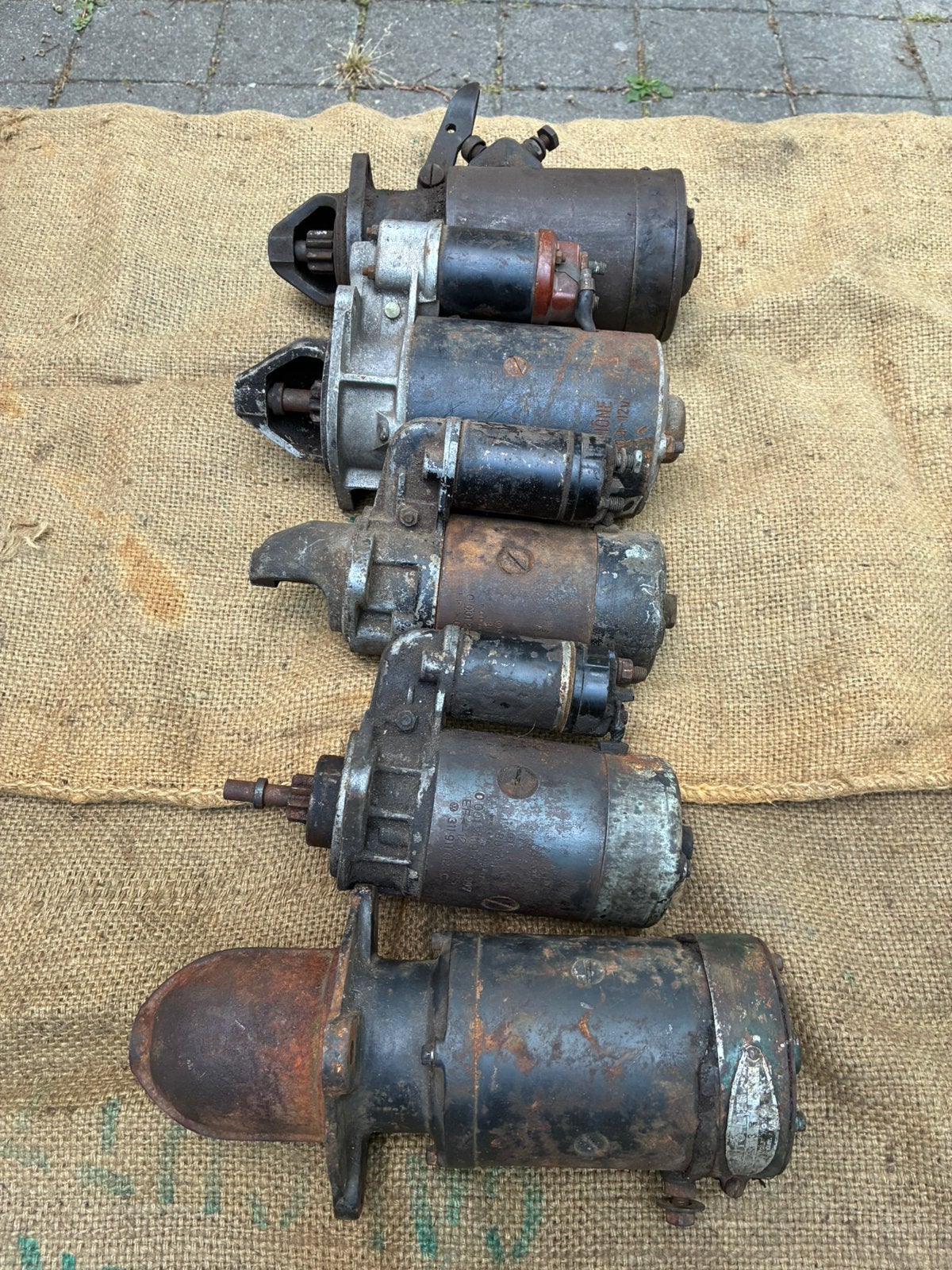 Diverse klassieke startmotoren, Ophalen, Gebruikt, Oldtimer onderdelen