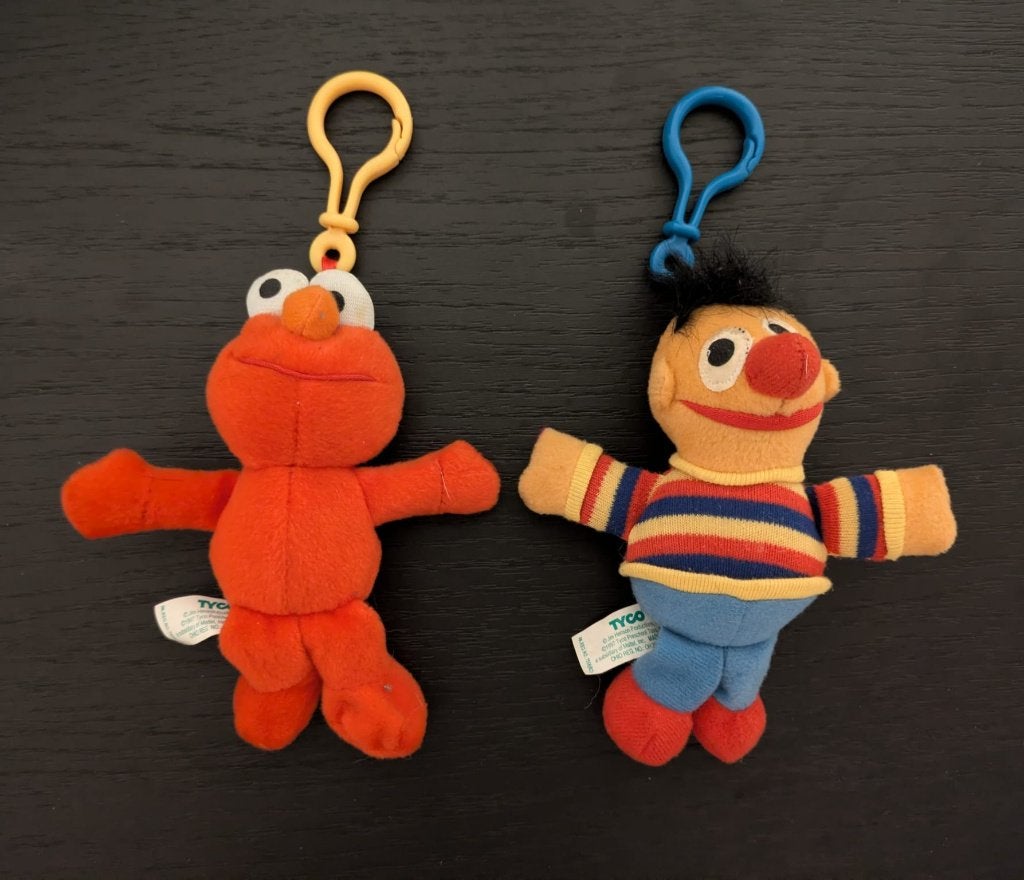 Sesamstraat knuffels met hanger, Ophalen of Verzenden, Zo goed als nieuw, Overige typen