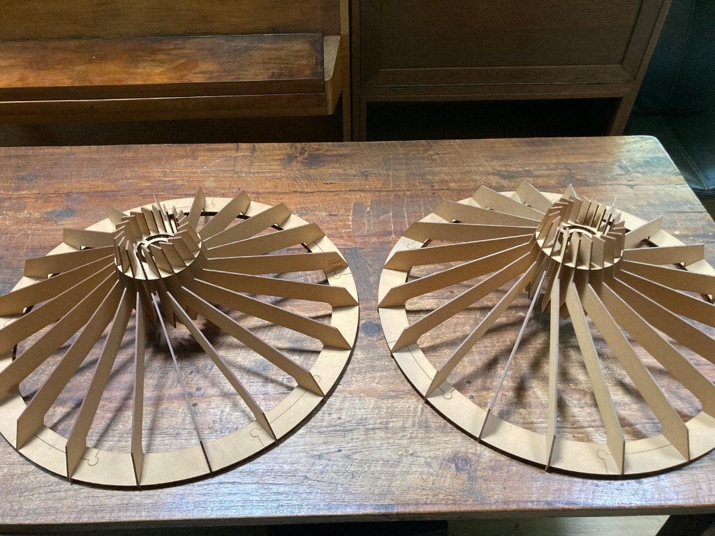 Tjalle en Jasper Nikolamp Tesla - Naturel, Ophalen of Verzenden, Zo goed als nieuw, Hout, Modern