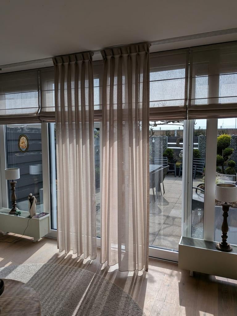 Te koop (sier) gordijnen, Huis en Inrichting, Ophalen, Zo goed als nieuw, 200 cm of meer
