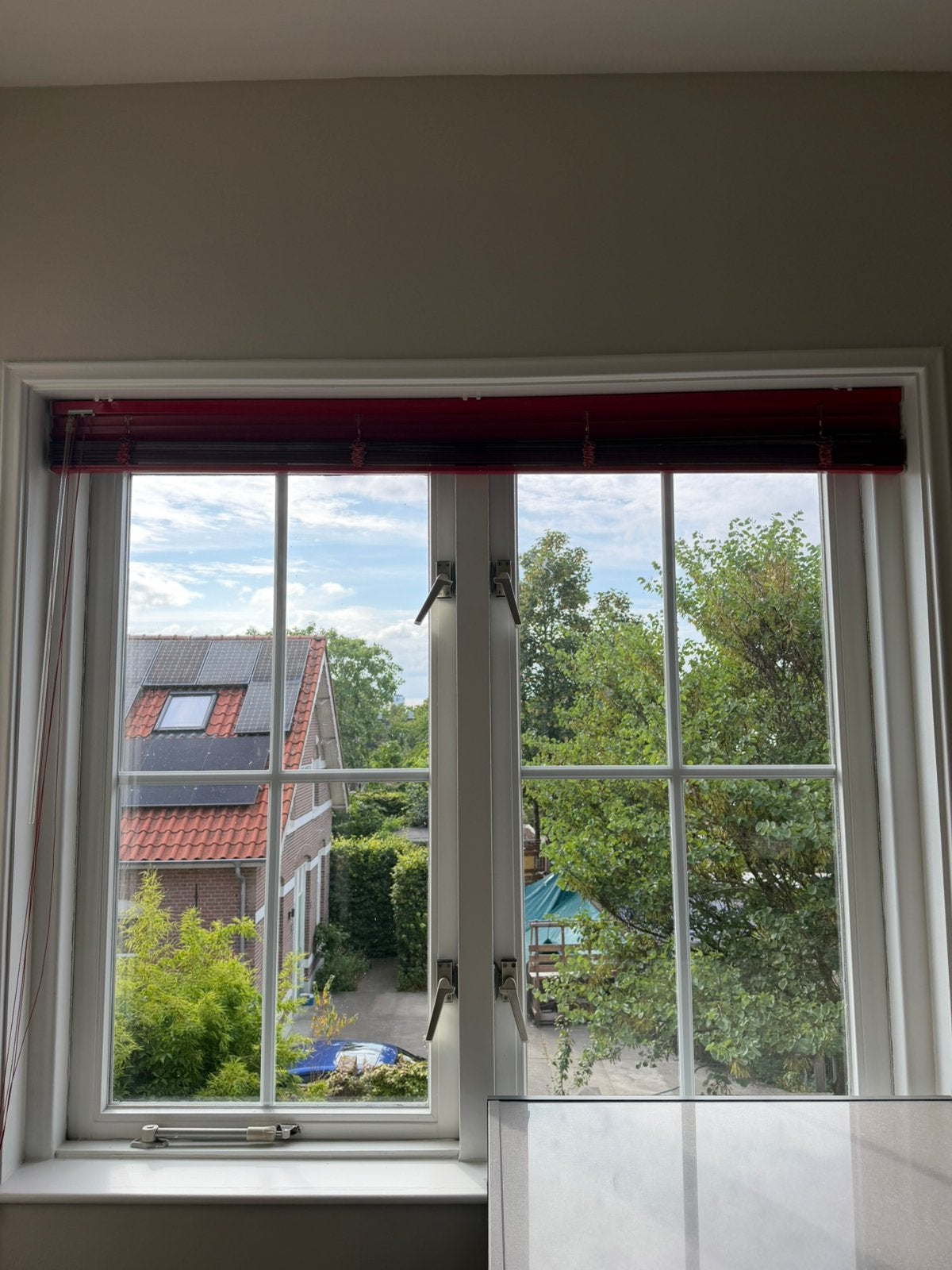 Rode luxaflex, Luxaflex, Ophalen of Verzenden, Zo goed als nieuw