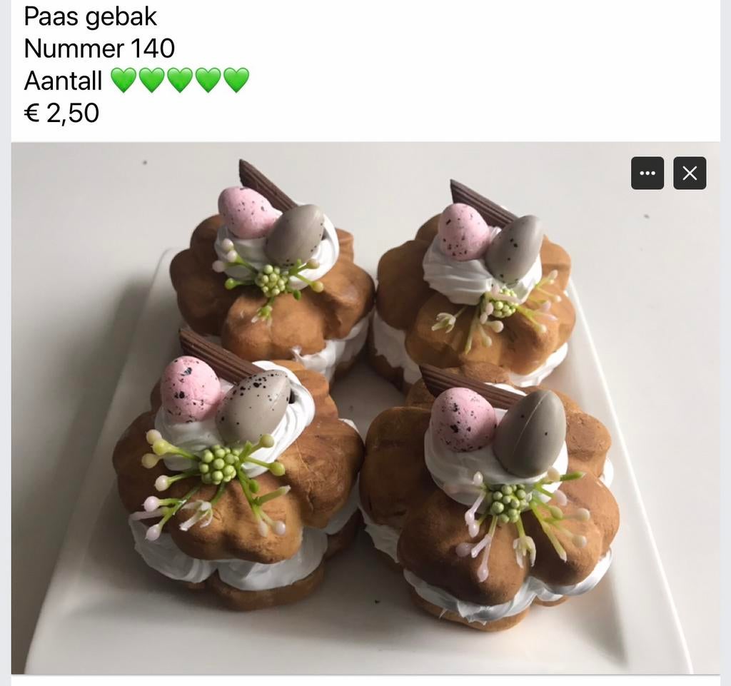 Div decoratie nep paas chocolade schuimpje ei gebak taart, Ophalen, Nieuw