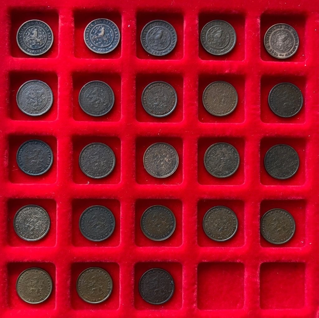 Halve cent Wilhelmina, Ophalen, Koningin Wilhelmina, Overige waardes, Losse munt