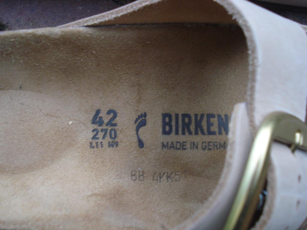 BIRKENSTOCK BIG BUCKLE BEIGE NIEUW 42 GRATIS VERZENDING POST, Slippers, Verzenden, Beige, Nieuw